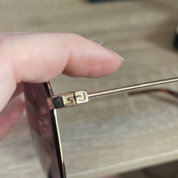 Givenchy Brown Burgundy Geometric Sunglasses - Picture 10 of 10